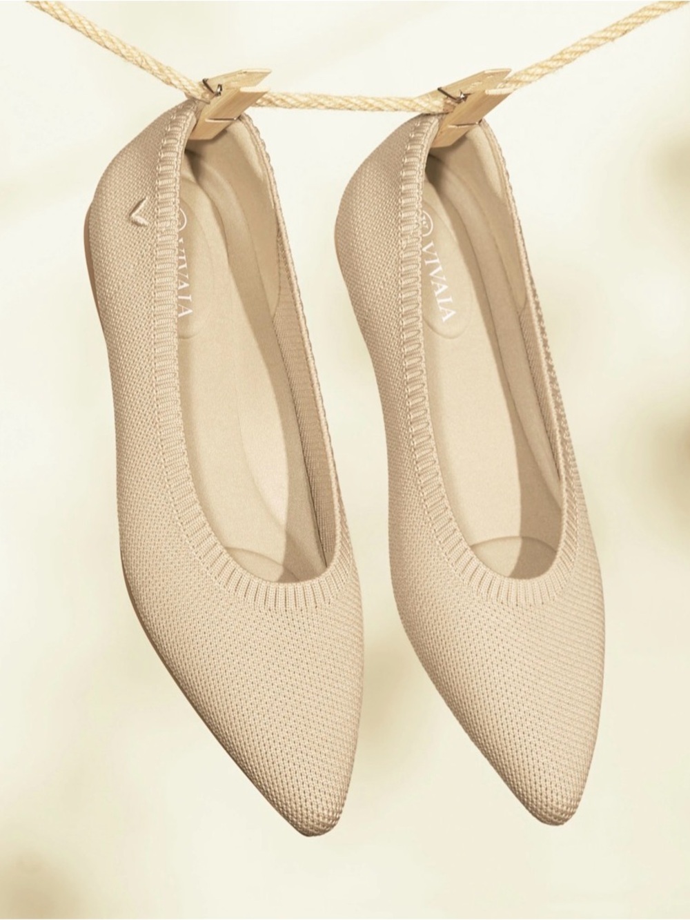 Vivaia Tamia 2.0 Flat in Almond - Never worn! - In original box & wrapping